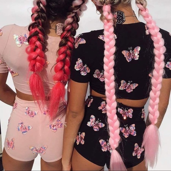 her pony Pants - Her Pony Butterfly Baby Embellished Hot Pants